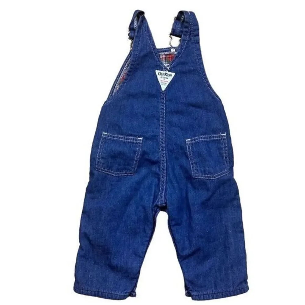 Vintage OshKosh B'gosh Vestbak‎ Baby Overalls 12 Months Blue Unisex